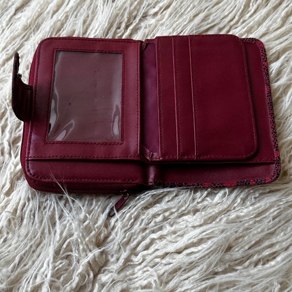 Women's Bifold Wallet in genuine pink and black Snakeskin - Picture 11 of 15